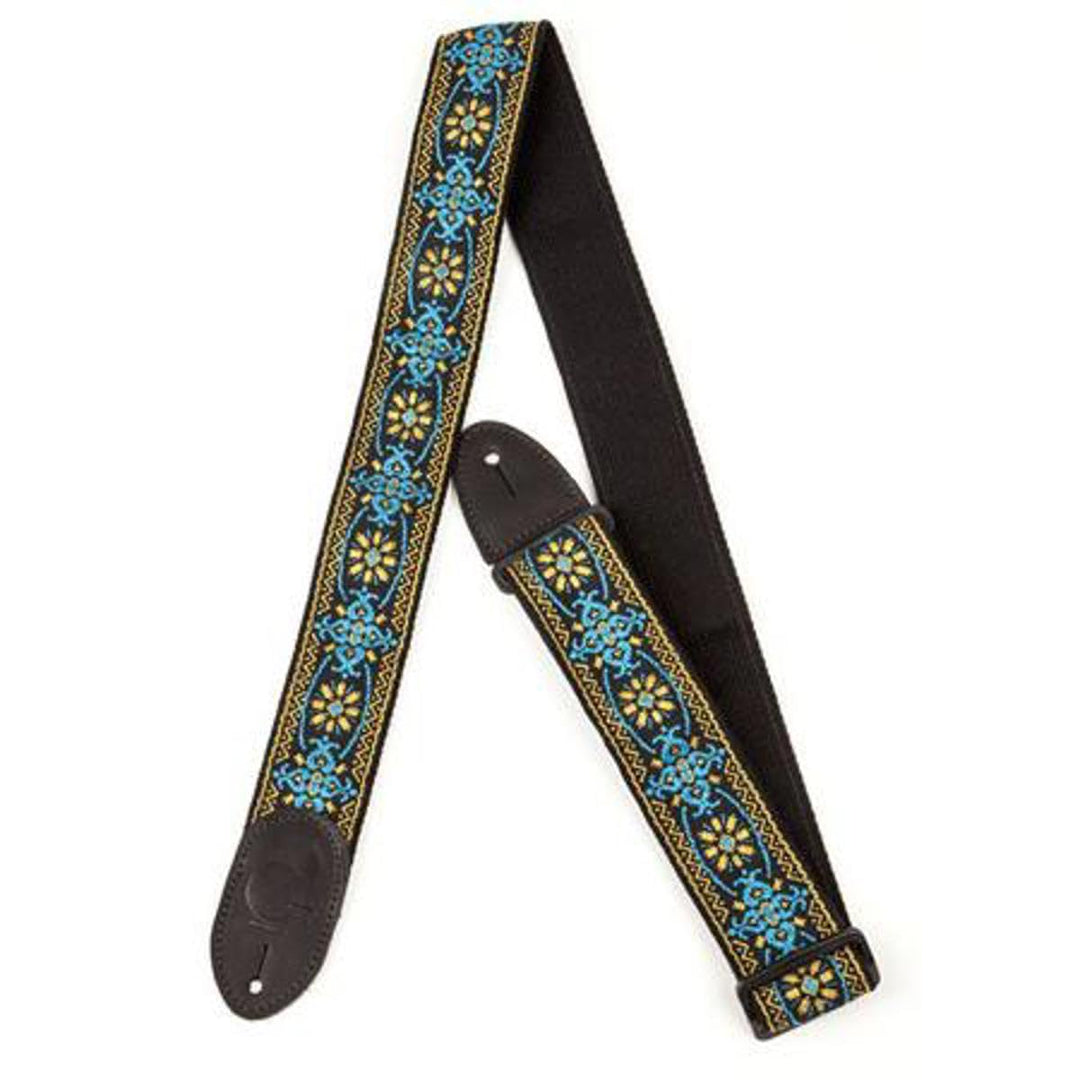 Gretsch 922-0060-104 Guitar Strap, Blue/Orange Black End