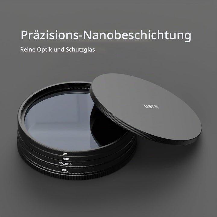 Urth 77 mm UV, Polfilter (CPL), ND8, ND1000 Filter Kit (Plus+) 77mm Zum Einschrauben, 77mm Zum Einsc