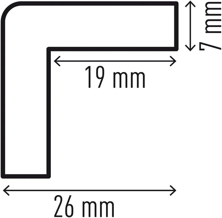 Durable Eckschutzprofil C19, selbstklebend, 1 m, Packung à 5 Stück, gelb/schwarz, 1101130 je Klebefl
