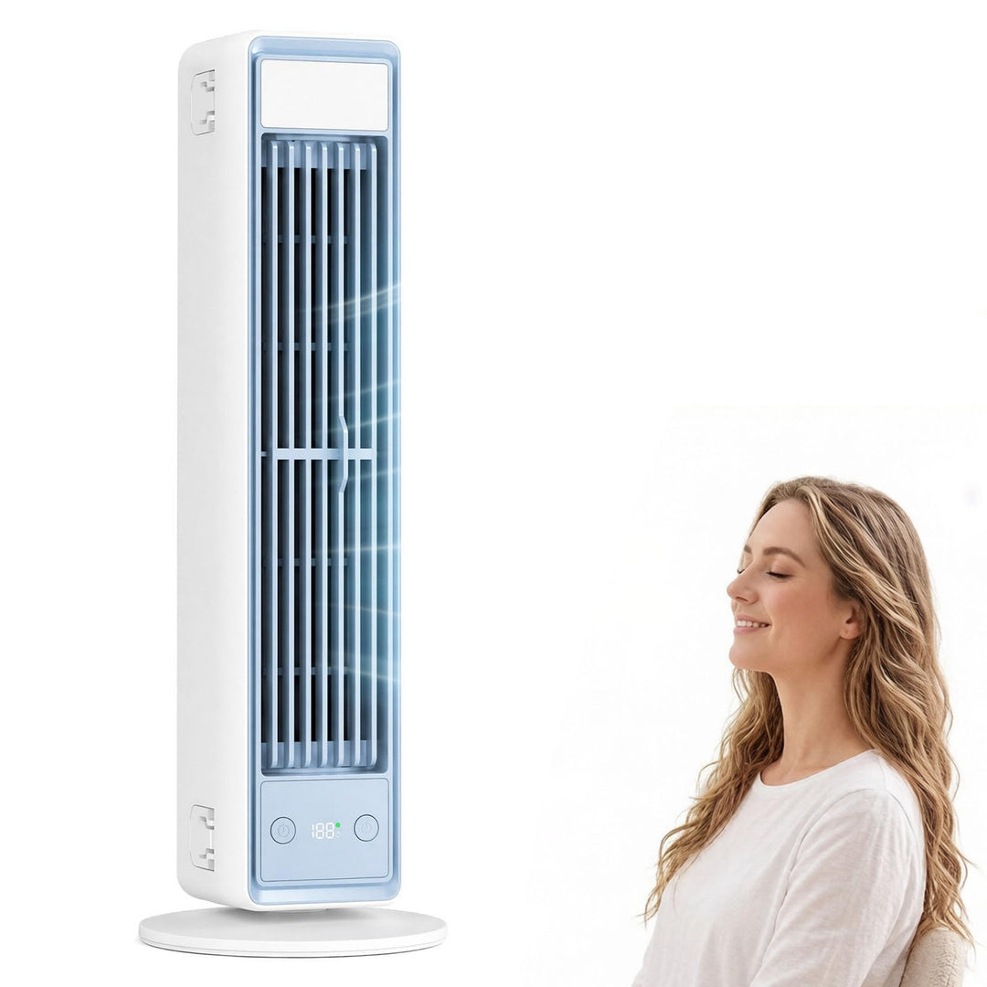 Mobiler Luftkühler Extrem Leise, Tragbare Klimaanlage für Schlafzimmer, Ventilator ohne Flügel mit N