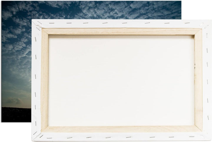 deyoli einsames Motorad Format: 60x40 als Leinwandbild, Motiv fertig gerahmt auf Echtholzrahmen, Hoc