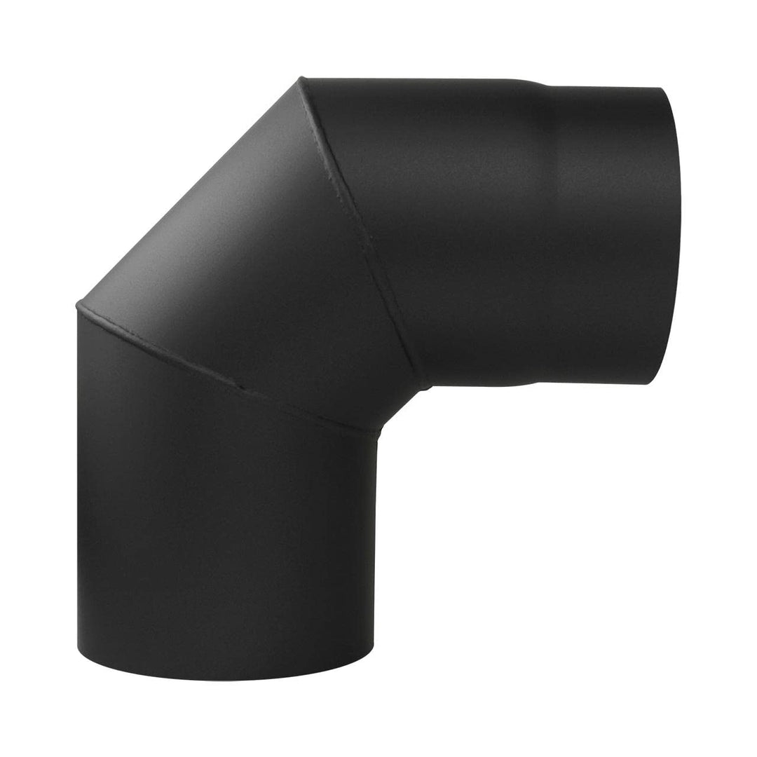 Ofenrohr Rauchrohr Kaminrohr Ø 130 mm Längenelemente - Bögen 45° und 90 ° (Bogen 90° Ø 130 mm)