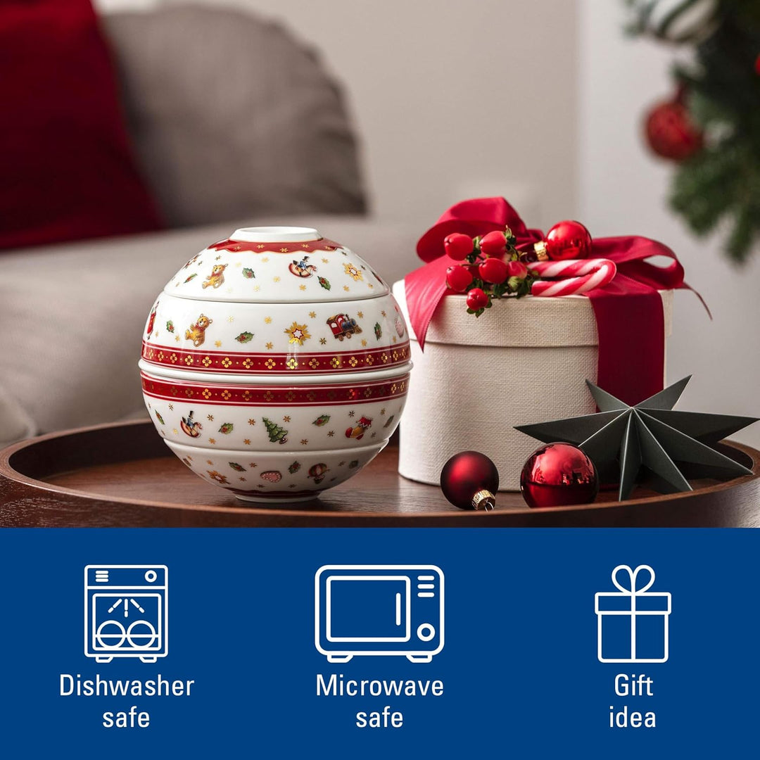 Villeroy & Boch – Toy's Delight La Petite Boule, Geschirrset Porzellan, Weihnachtsgeschirr, Schalens