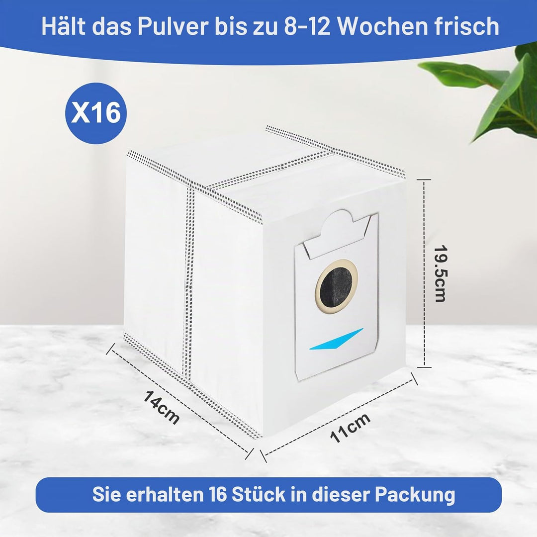 16 Stück Staubbeutel für Ecovacs Deebot T30 Pro Omni / T30 Omni / T30S / T30S PRO / X5 Omni/Deebot X