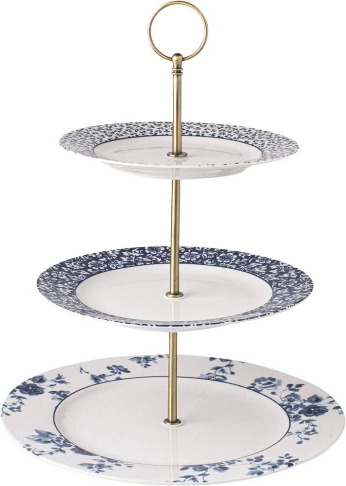 Laura Ashley Blueprint Collectables Giftset Etagere 3-Laags Porzellan, Etagere 3-Laags