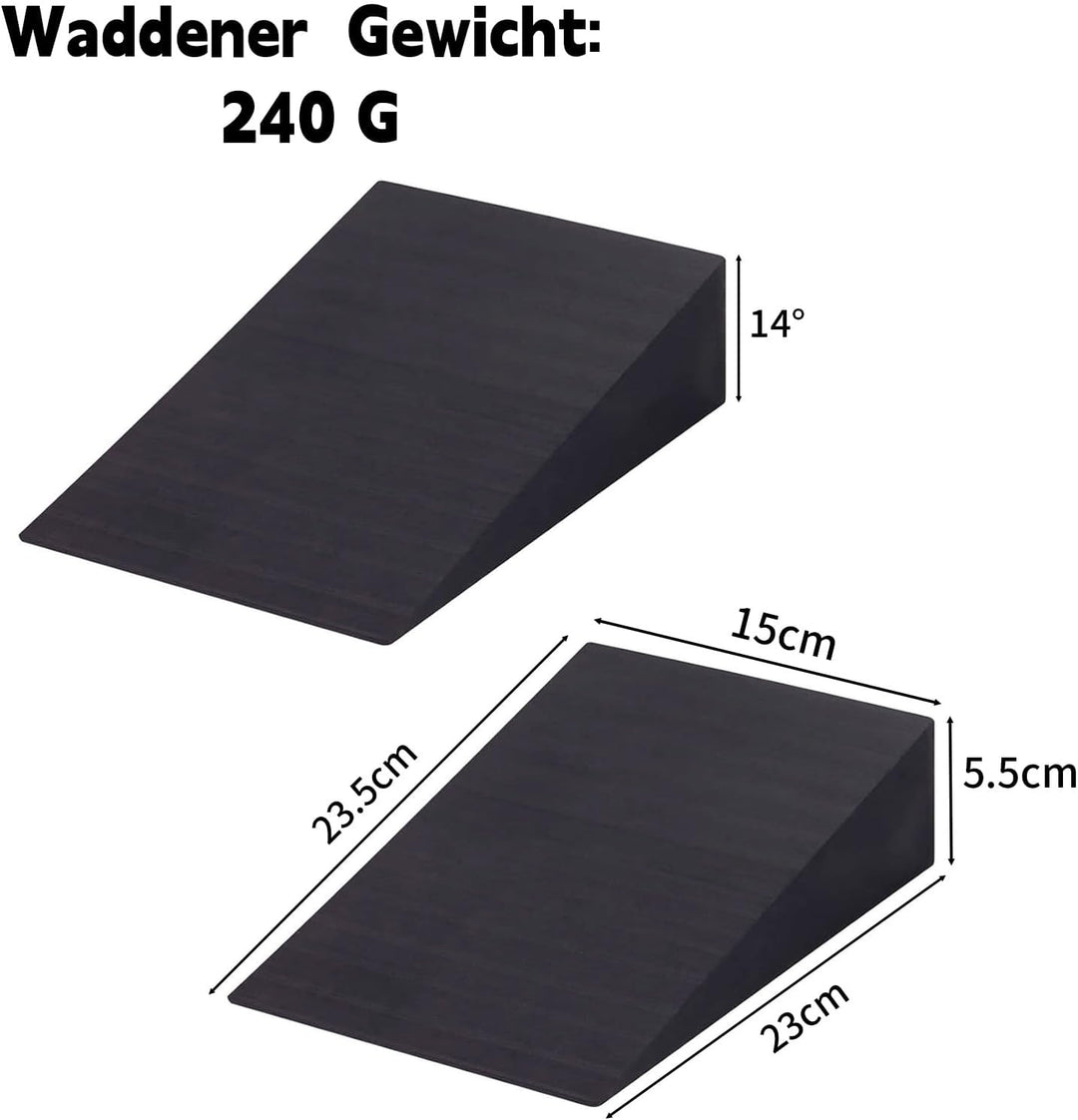 Wadendehner 2er Set, Pilates Board Wadendehner, Schwarz Squat Wedge, Kann Verwendet Werden Fehlhaltu