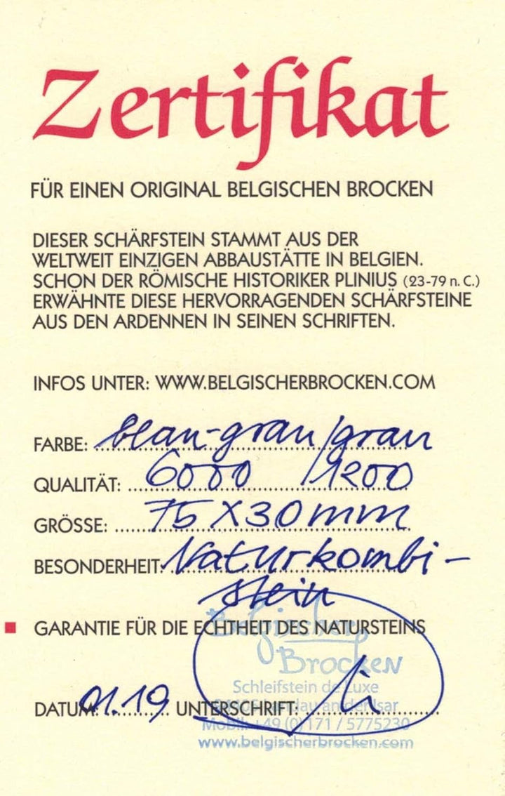 TECO-GMIO Neu Schleifstein Set Belgischer Brocken blau und Pyrenäen Stein, 75x30x20 mm Messer-Schärf