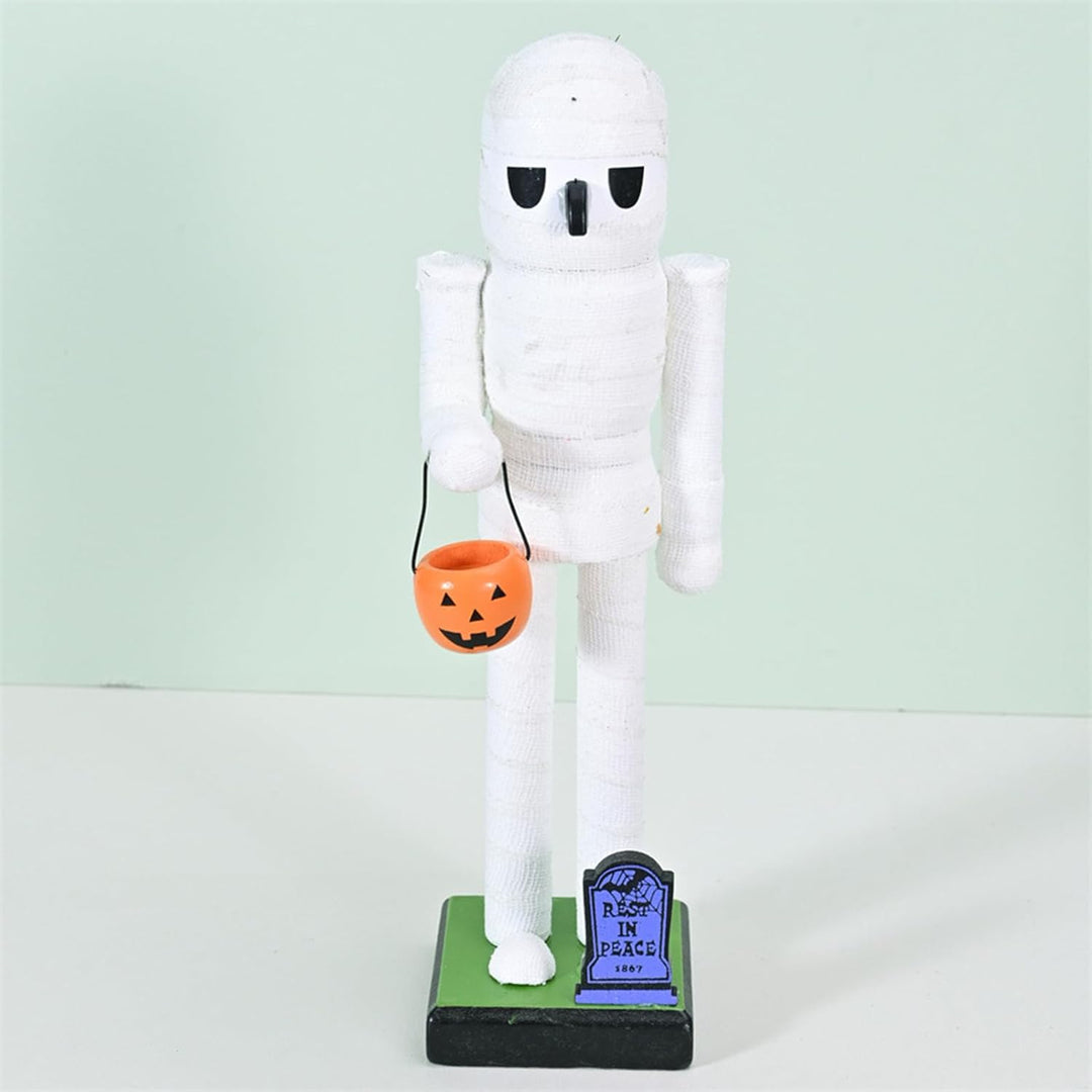 Generisch Halloween Holz-Nussknacker,Dekoration für Feiertage Skelett Kürbis Nussknacker | Geschenkt