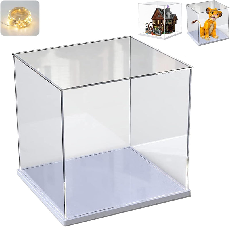 ELEpure Aufbewahrungsbox aus Acryl, transparent, für die LEGO Kollektion, Modellbau, verbesserte Prä