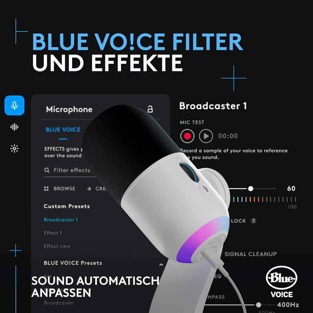 Logitech G Yeti GX dynamisches RGB-Gaming-Mikrofon mit LIGHTSYNC, USB-Mikrofon zum Streaming, Supern