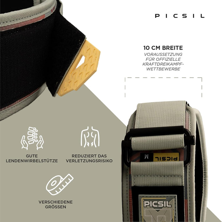 PICSIL - Lendenwirbelgurt Lockpro aus Neopren, Flexibler Support für Cross Training, Functional & Po
