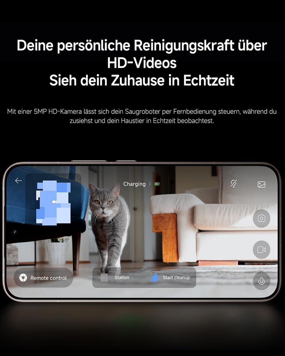 XIAOMI Robot Vacuum 5 Pro - Saugroboter mit Wischfunktion – Staubsauger Roboter ，dToF Smart Retracta