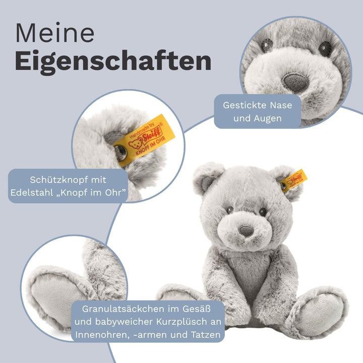 Steiff Kuscheltier Bearzy Teddybär, Süsses Stofftier, Jungen, Mädchen & Babys ab 0 Monaten, Soft Cud