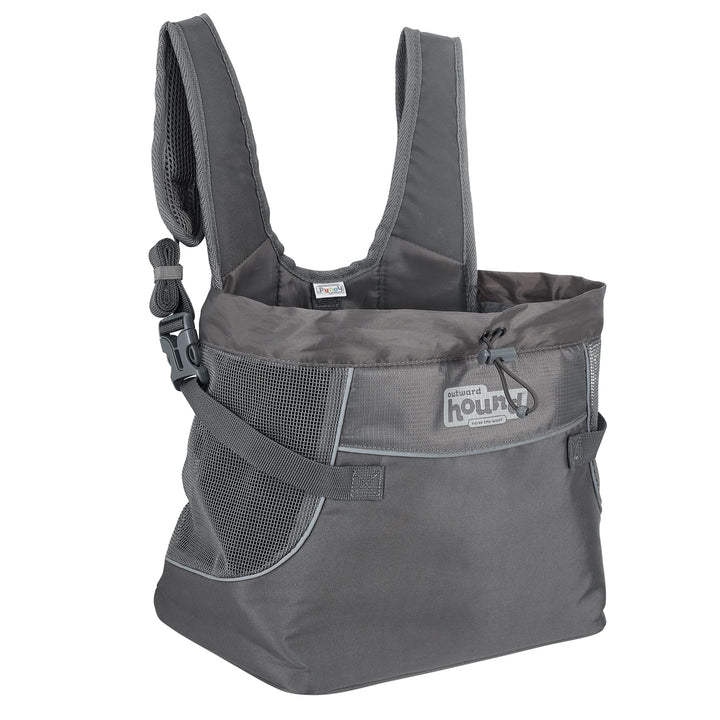 Outward Hound PupPak Tragetasche für Hunde, Grösse S, Grau PupPak Frontträger L 30 x B 18 x H 28 cm