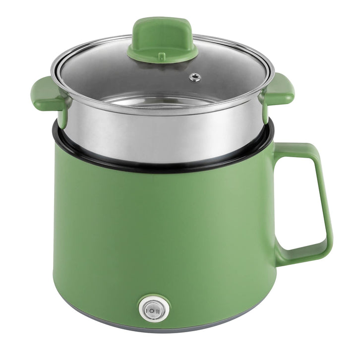 1.7L Elektrischer Hot Pot, Elektrisch Hotpot Topf Dampfgarer, mit Deckel Nudeltopf Multikocher Elekt