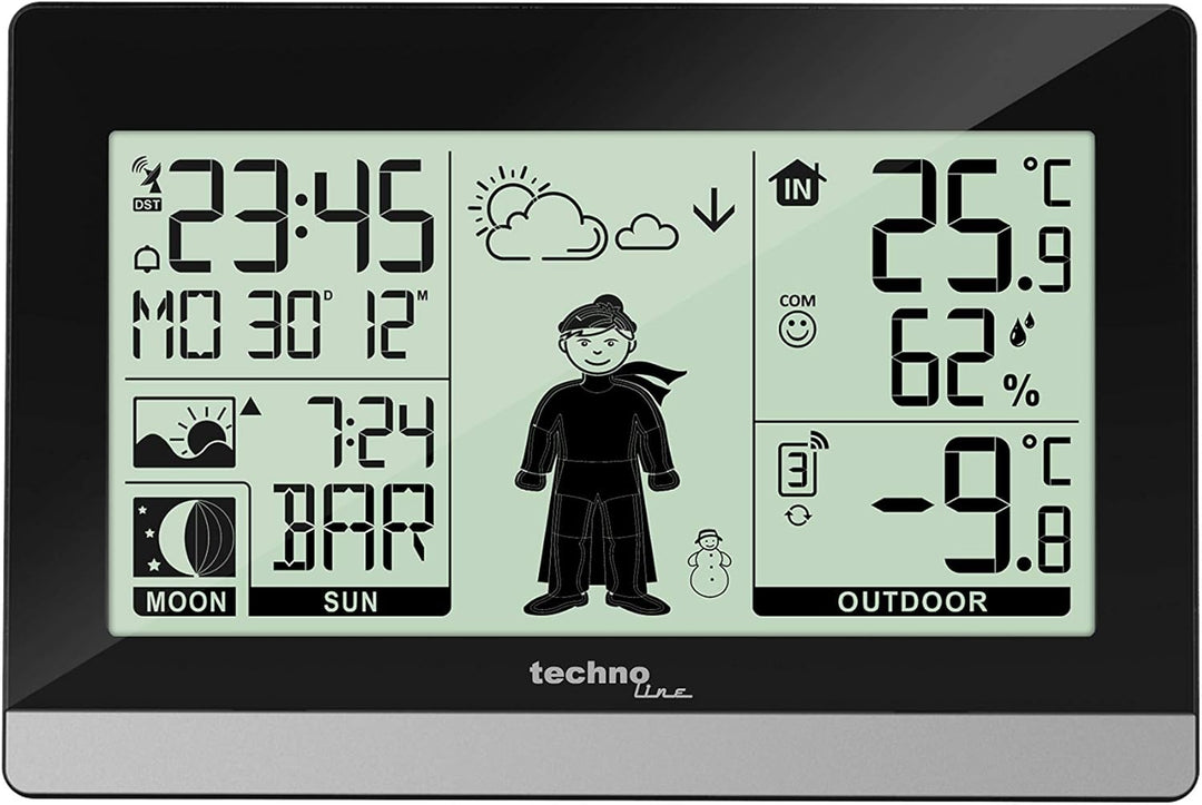WS9612 Funkwetterstation mit Schutzhülle für den mit Aussensender Bundle mit Wetterschutz, Bundle mi