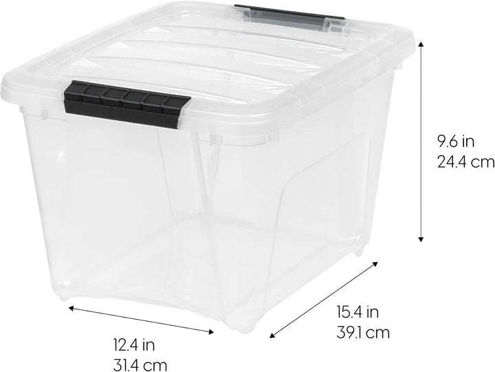 Iris USA 19 Qt Kunststoff-Aufbewahrungsbehälter mit robustem Deckel und sicheren Verriegelungsschnal