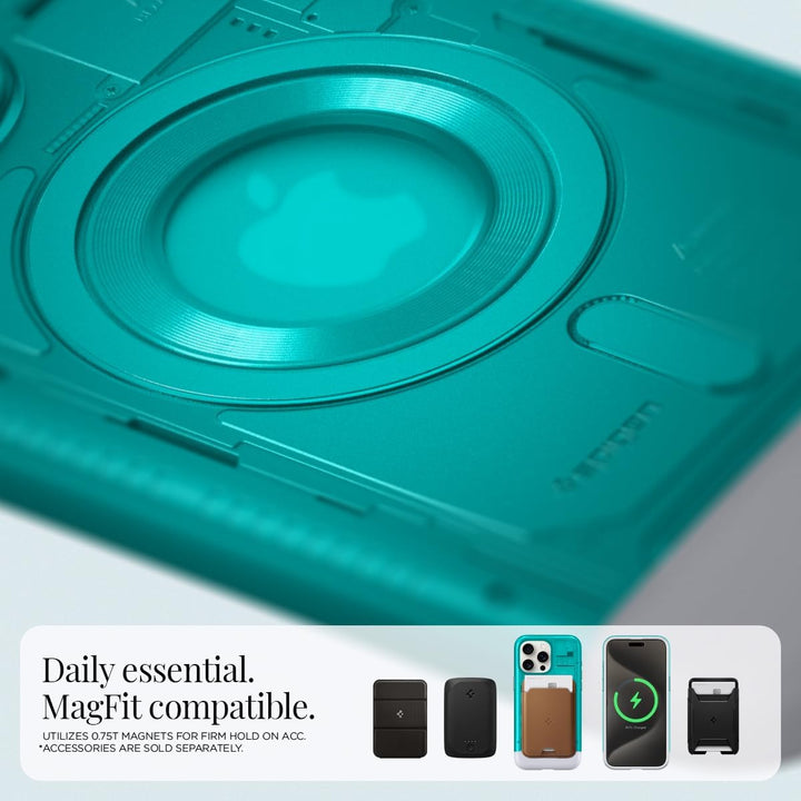 Spigen Classic C1 MagFit Hülle Kompatibel mit iPhone 15 Pro Kompatibel mit MagSafe -Bondi Blue, Bond