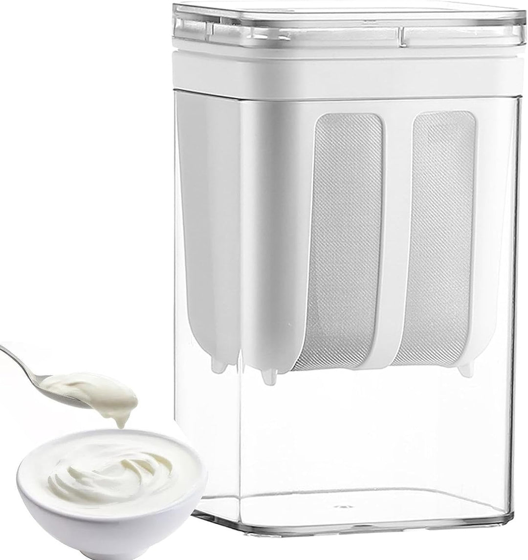 Griechischer Joghurt Sieb,Joghurt Sieb mit Deckel,1800ML Wiederverwendbarer Joghurtfilter für Herste