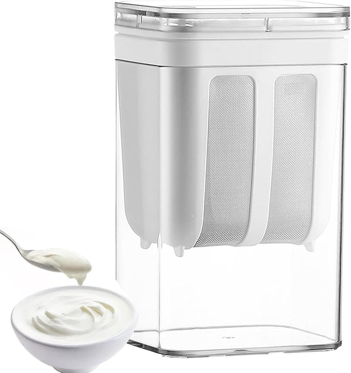 Griechischer Joghurt Sieb,Joghurt Sieb mit Deckel,1800ML Wiederverwendbarer Joghurtfilter für Herste