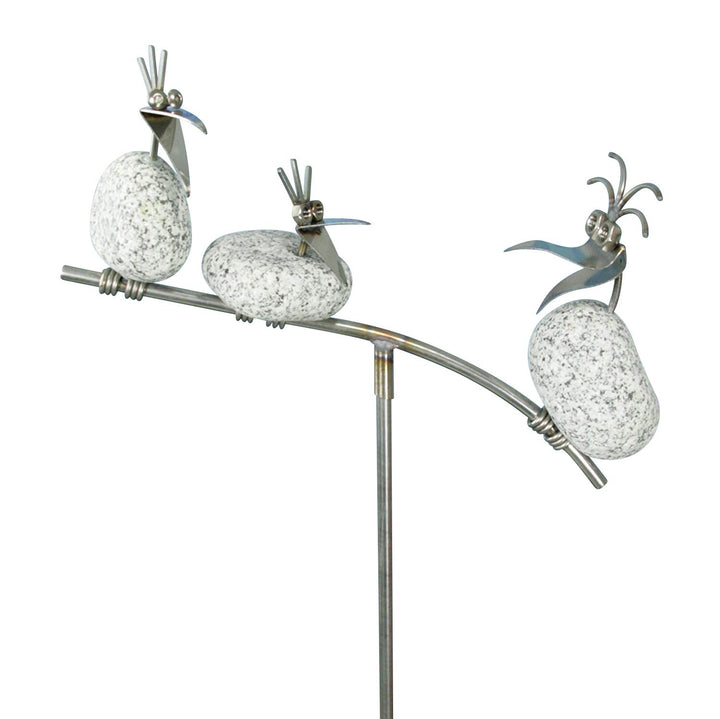 Gebrüder Lomprich Steinvogelpaar mit Kind SV 465, Höhe ca. 110 cm