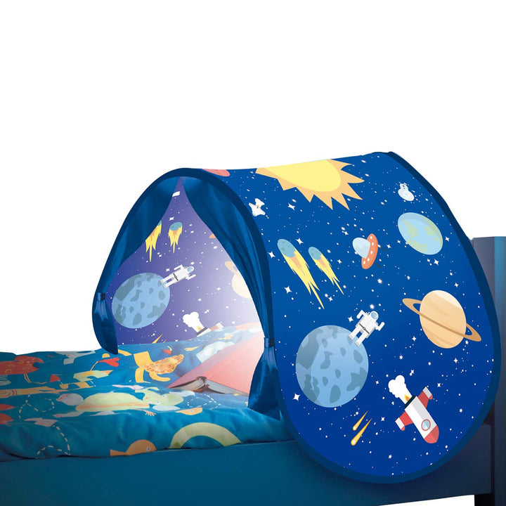 Betttunnel Sleepfun Tent Bettzelt (1-St), Pop Up Zelt, mit Leselampe und Aufbewahrungstasche 70x200c