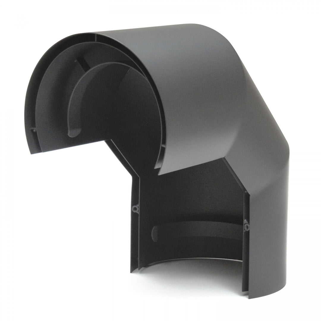 raik Thermoschild für 90° Rauchrohrbogen 150 mm Durchmesser schwarz Stahl 2 mm, Senotherm-beschichte