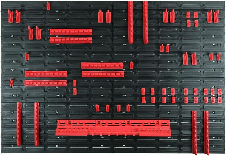 65-tlg. Werkzeugwand Set 1152 x 780 mm Werkstattwand Werkstattregal Lochwand mit Werkzeughaltern für
