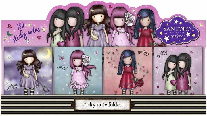 Santoro M1040 Gorjuss Sparkle & Bloom Display Haftnotizen 1048GJD01 - Catch A Falling Star, Cherry B