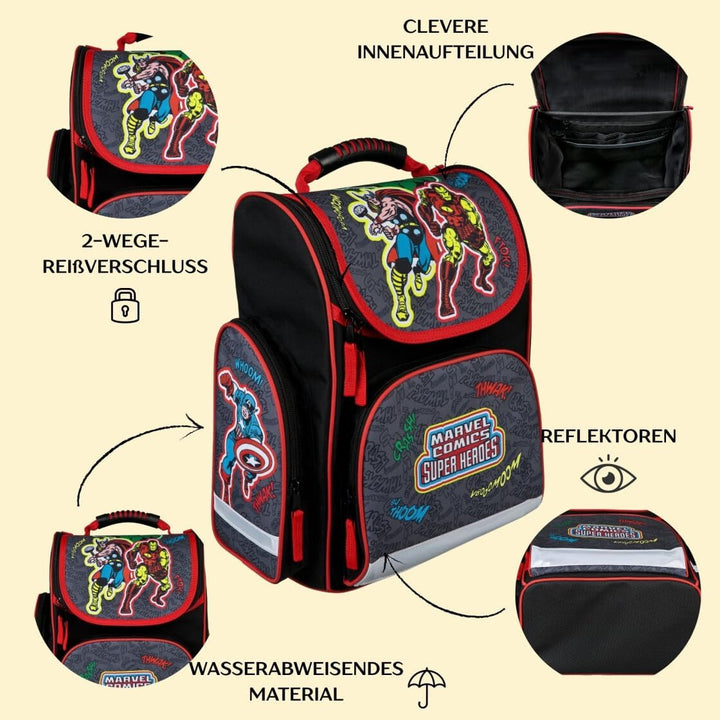 Undercover Schulranzen Set 1. Klasse - Personalisierter Inhalt mit Name - Schultasche Jungen Mädchen