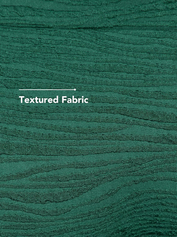 CUPSHE Damen Bikini Oberteil V Ausschnitt Triangel Lace Up Zebra Textur Bademode Bikini Top M Smarag