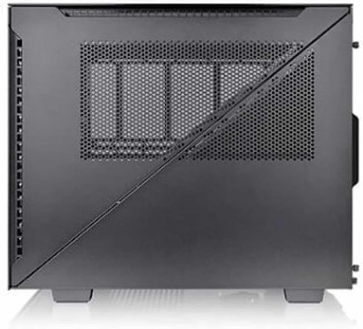 Thermaltake Divider 200 TG Air Black | Micro-ATX-PC-Gehäuse | 2 x gehärtetes 3mm Glasseitenteil | Me