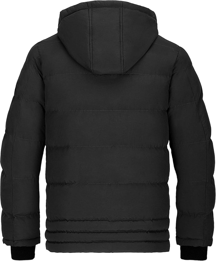 Wantdo Herren Winter Warme Jacke Wasserabweisend Outdoor Jacke Gesteppte Parka Baumwolle Polsterung