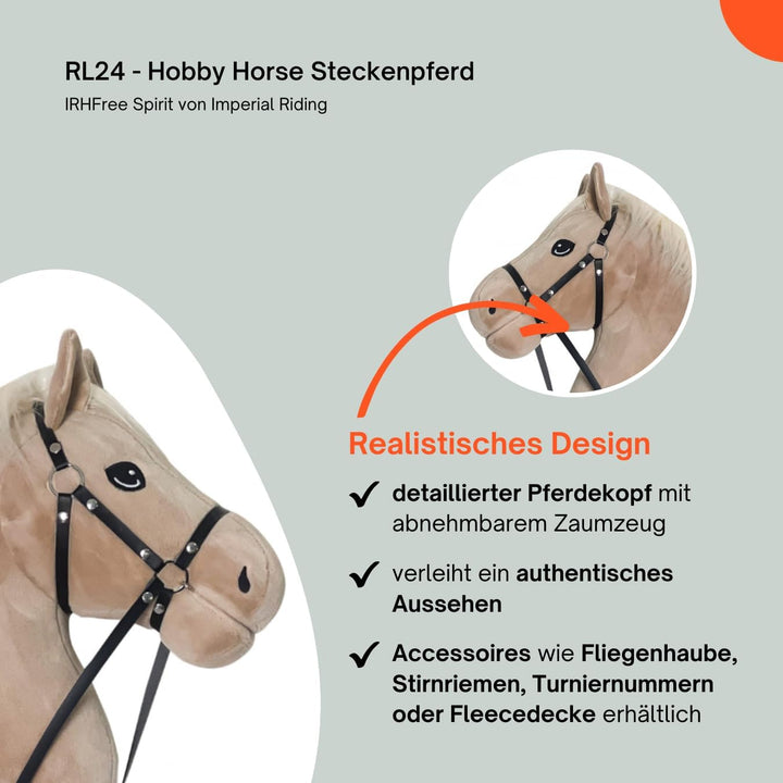 RL24 - Hobby Horse Pferde IRHFree Spirit von Imperial Riding – Steckenpferd – Spielpferd aus Plüsch