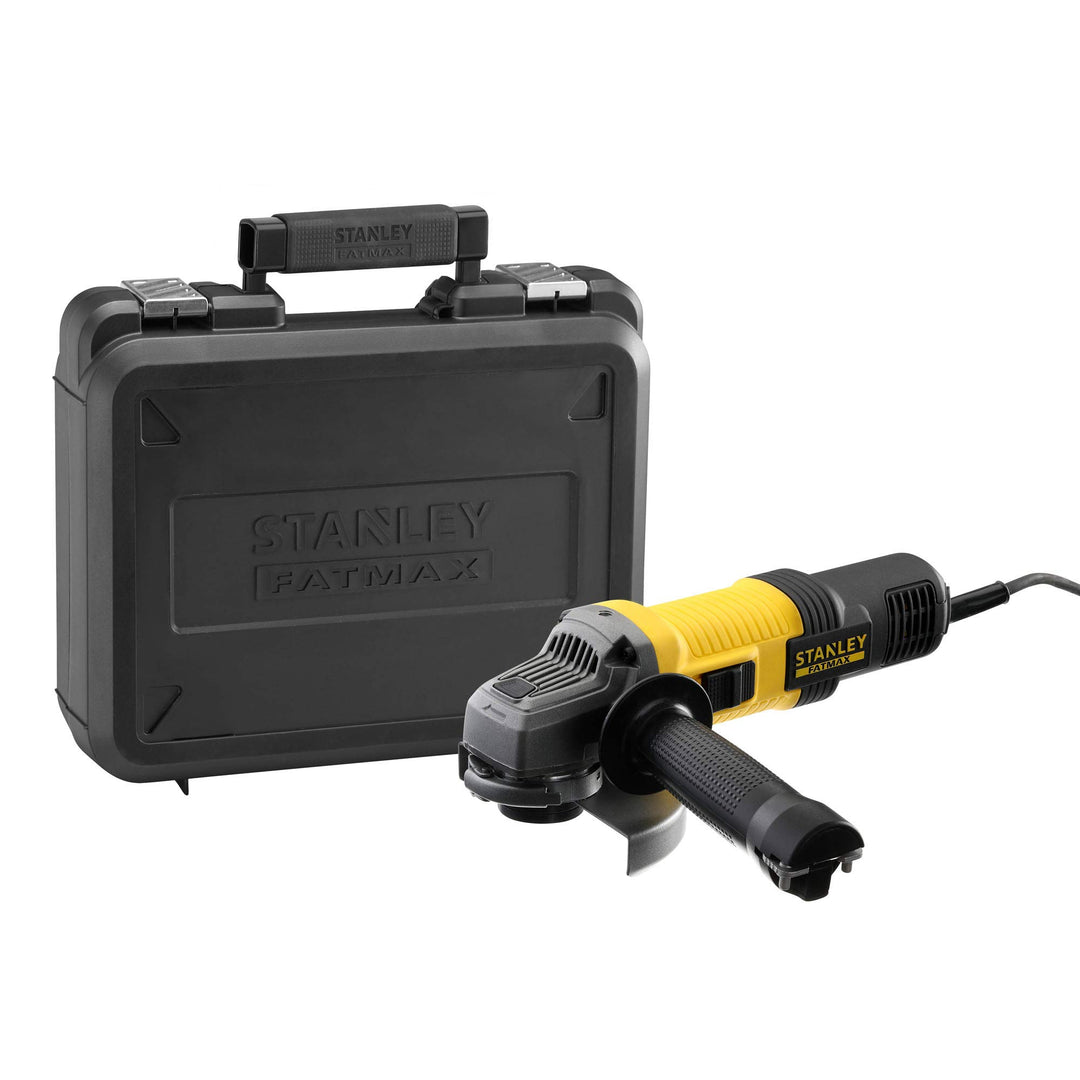 Stanley FatMax Winkelschleifer FMEG220K (850 Watt, 125 mm Scheibendurchmesser, M14 Spindelgewinde, f