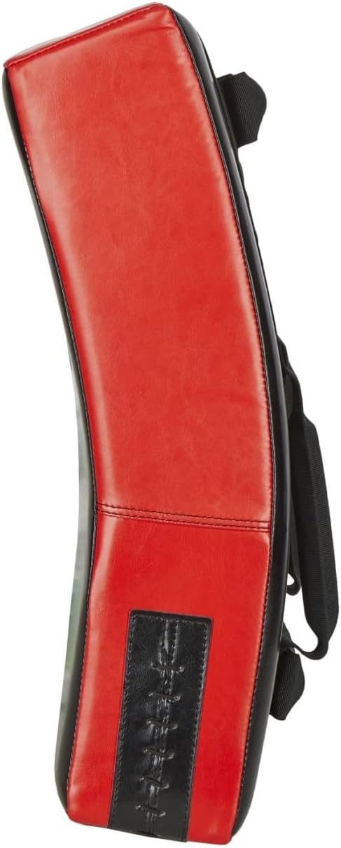 Schlagpolster Strike Gekrümmt - Mit 4 Griffen - 60 x 35 x 15 cm - Kunstleder rot-schwarz - Robuste l