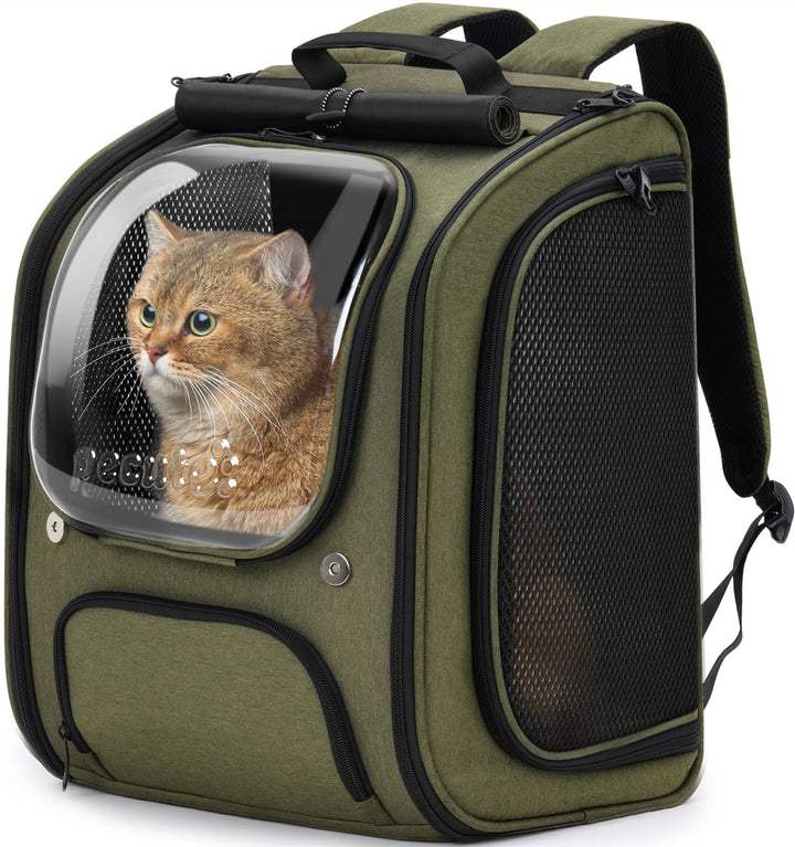 pecute Katzenrucksack Bubble Haustier Rucksack mit Netzfenster, Tragbare und Faltbare Katzentasche,