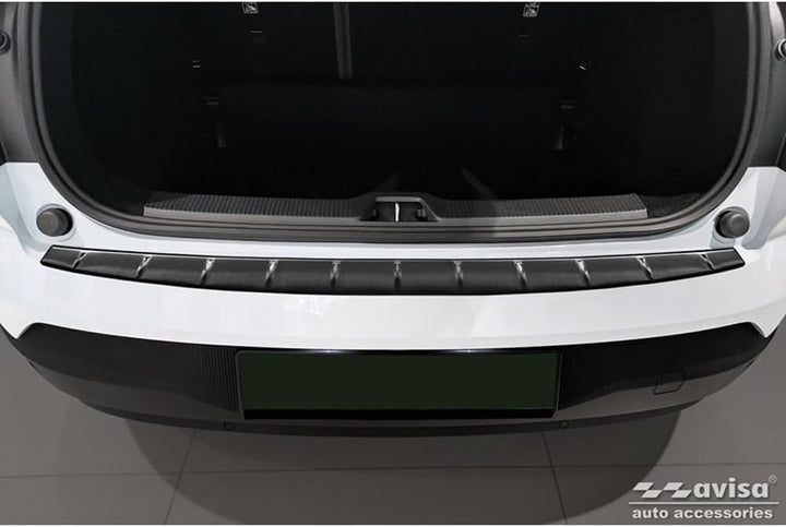 Avisa Schwarz Edelstahl Heckstossstangenschutz kompatibel mit Volvo EX30 2023- 'Ribs'