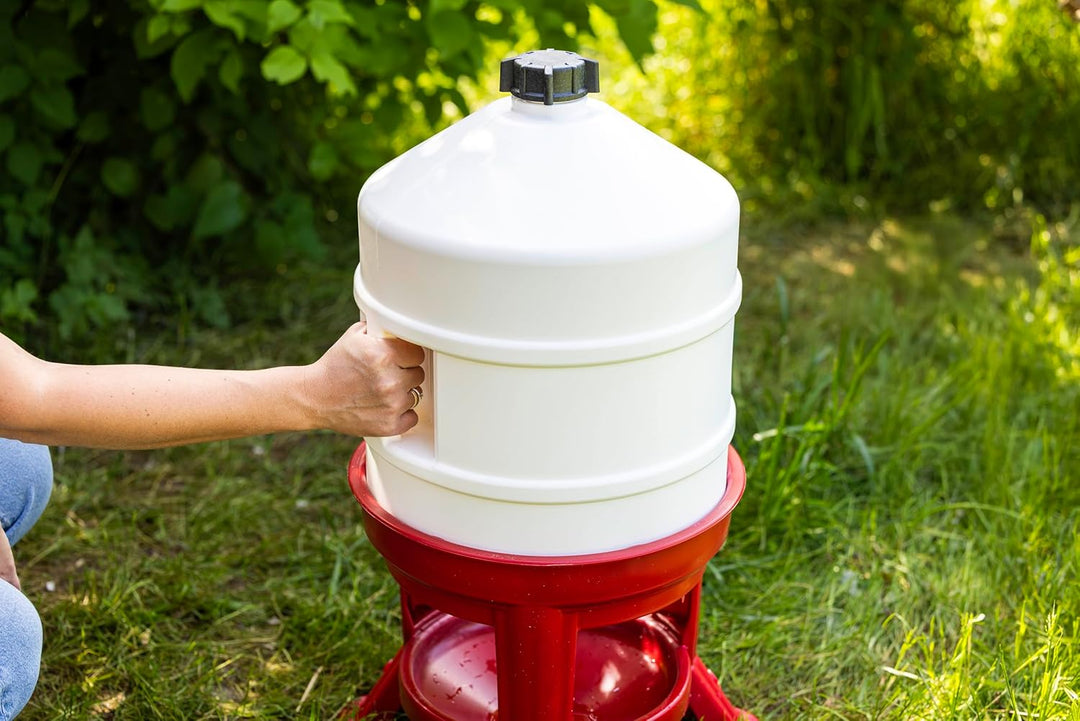 Kerbl Hühnertränke 30L, Automatische Wasserversorgung für Geflügel, Bruchfester langlebiger Kunststo