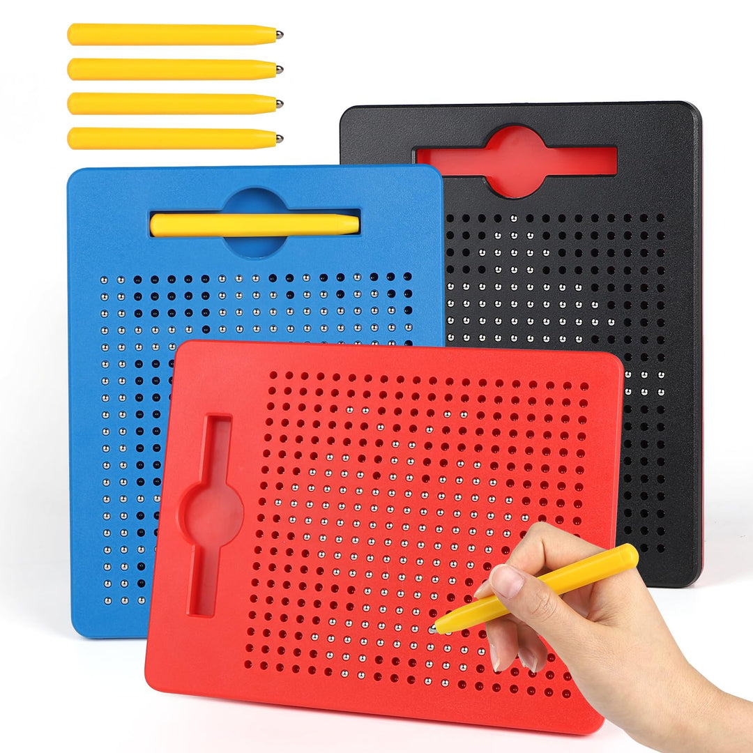 DBREAKS Magnetisches Stahlkugel Zeichenbrett, 3 Stück Magnetische Zeichenbretter, Magnetspiel Kinder