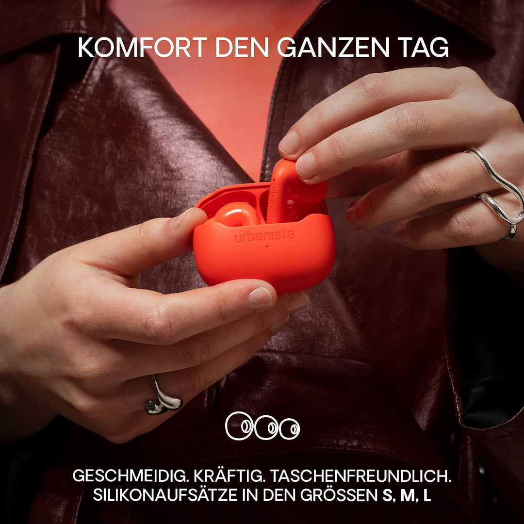 Urbanista Kabellose Bluetooth Kopfhörer In Ear, Noise Cancelling InEar und Multipoint-Verbindung, 32