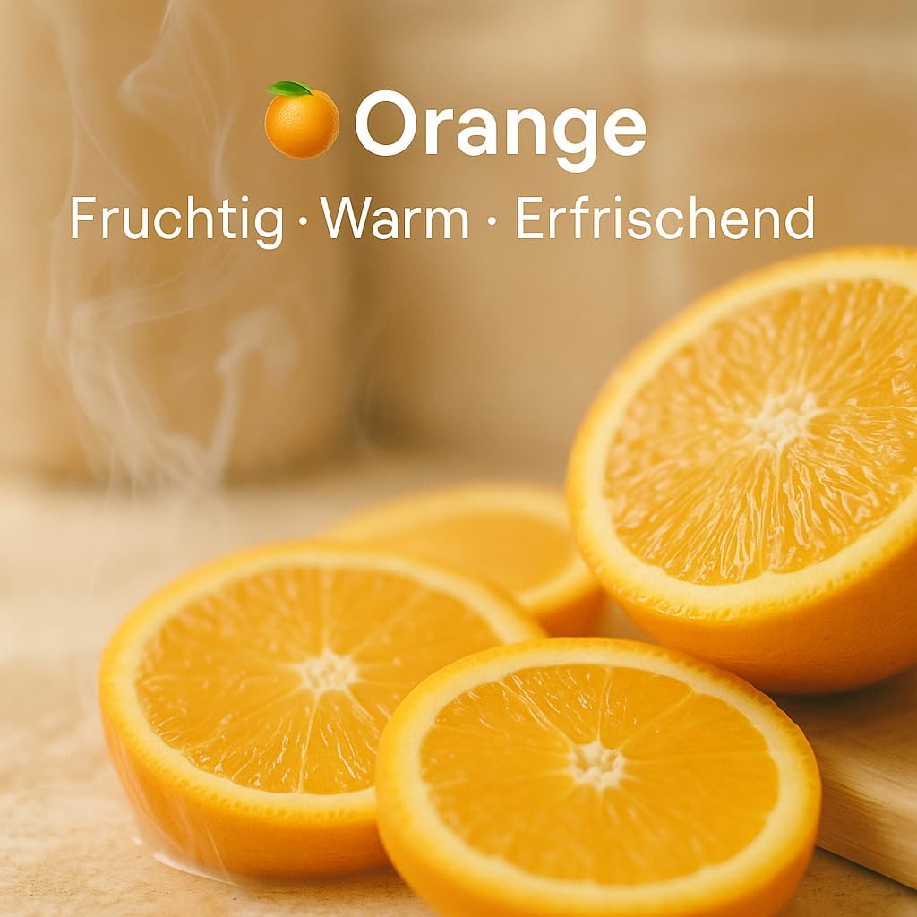 Dufte Momente Dampfbad Duftkonzentrat Orange 500ml – naturreine ätherische Öle – fruchtig & belebend