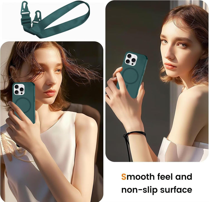 FERLAN Handykette mit Band für Samsung Galaxy A55 Hülle, Lanyard (abnehmbar) Handyhülle Case mit jus