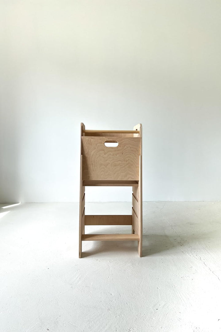 Lernturm aus Holz extra sicher | Montessori Küchenhelfer | Küchenhelfer | Verstellbare Plattform | K