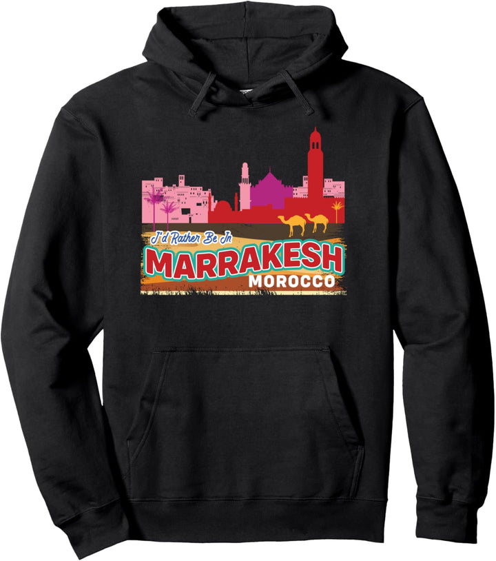 Ich wäre lieber in Marrakesch Marokko Vintage Souvenir Pullover Hoodie