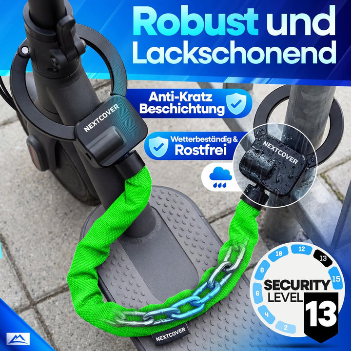 NEXTCOVER® E-Scooter Schloss [Steel-Secure-Technologie] | Handschellenschloss für Roller, eBike | ro