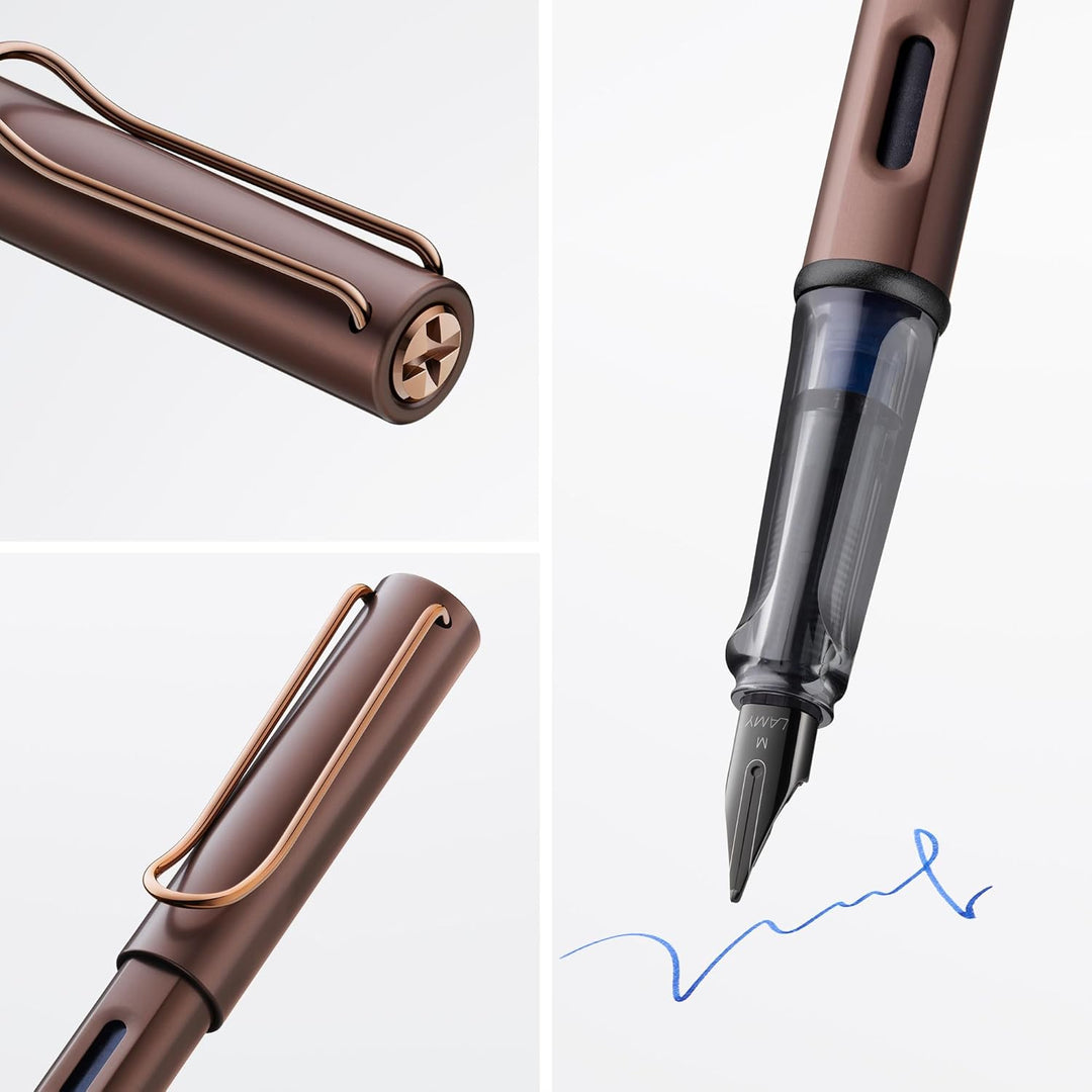 LAMY Lx Füllhalter 090 – Füller aus Aluminium eloxiert in der Farbe Marron (kastanienbraun) mit tran