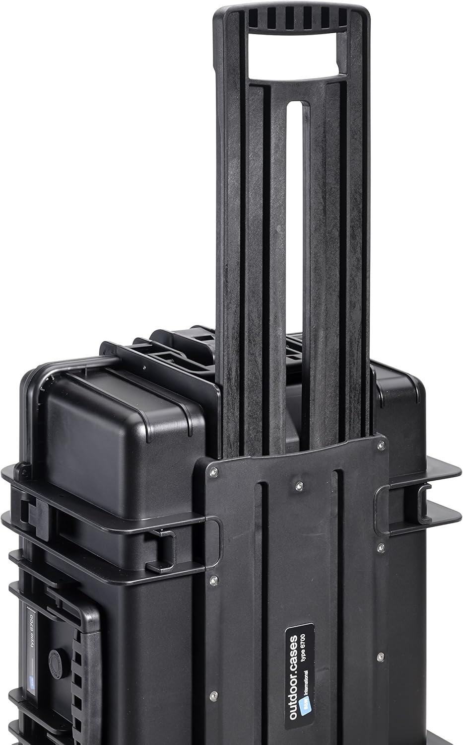 B&W Transportkoffer Outdoor - Typ 6800 - Schwarz mit Würfelschaum, Trolley Koffer, ideal auf Tour -