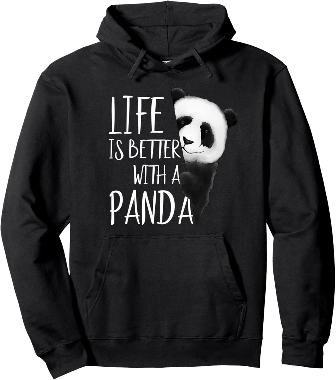 Das Leben ist besser mit einem Panda Bär Pullover Hoodie