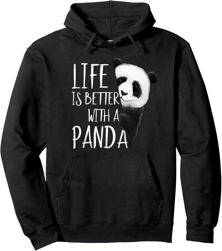 Das Leben ist besser mit einem Panda Bär Pullover Hoodie